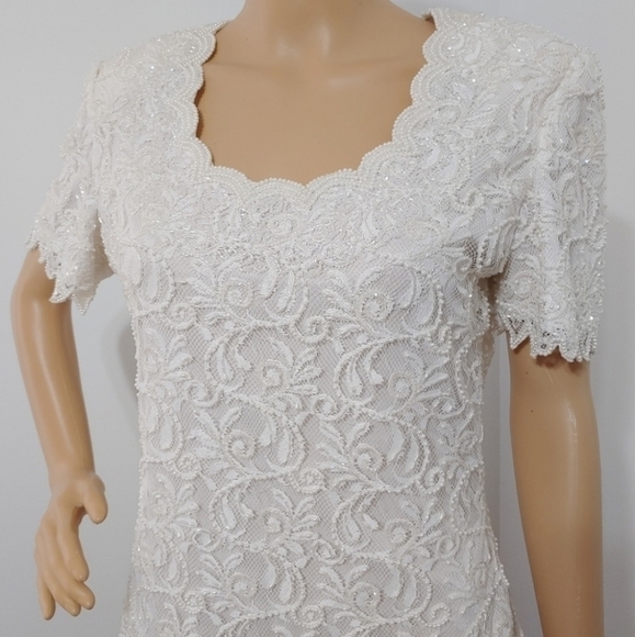 Brillante by J.A Tops - Vintage White Beaded top